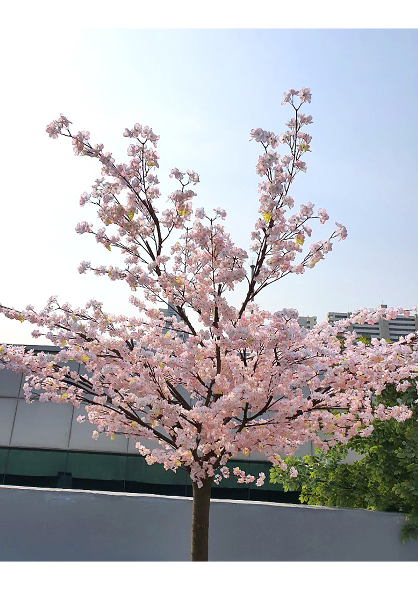더리얼스 엠데코:대한민국 대표 플라워 종합쇼핑몰 [더리얼스 엠데코] 국내수작업 인조나무 코너형 벚꽃나무 체리블러썸 3M 실내 조경 장식 고급... 