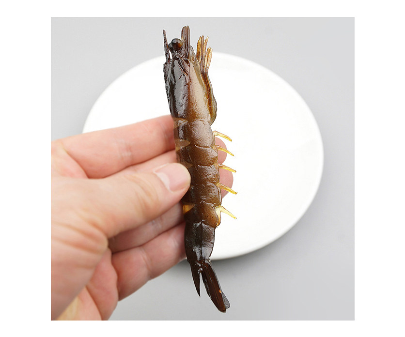 [더리얼스 엠데코] 새우 모형 대하 13.5cm 2색 택1 구이 찜 인조 쉬림프 음식모형 해산물 요리 뷔페 마트 데코 바다생물 데코 장식 가짜 교구 UR